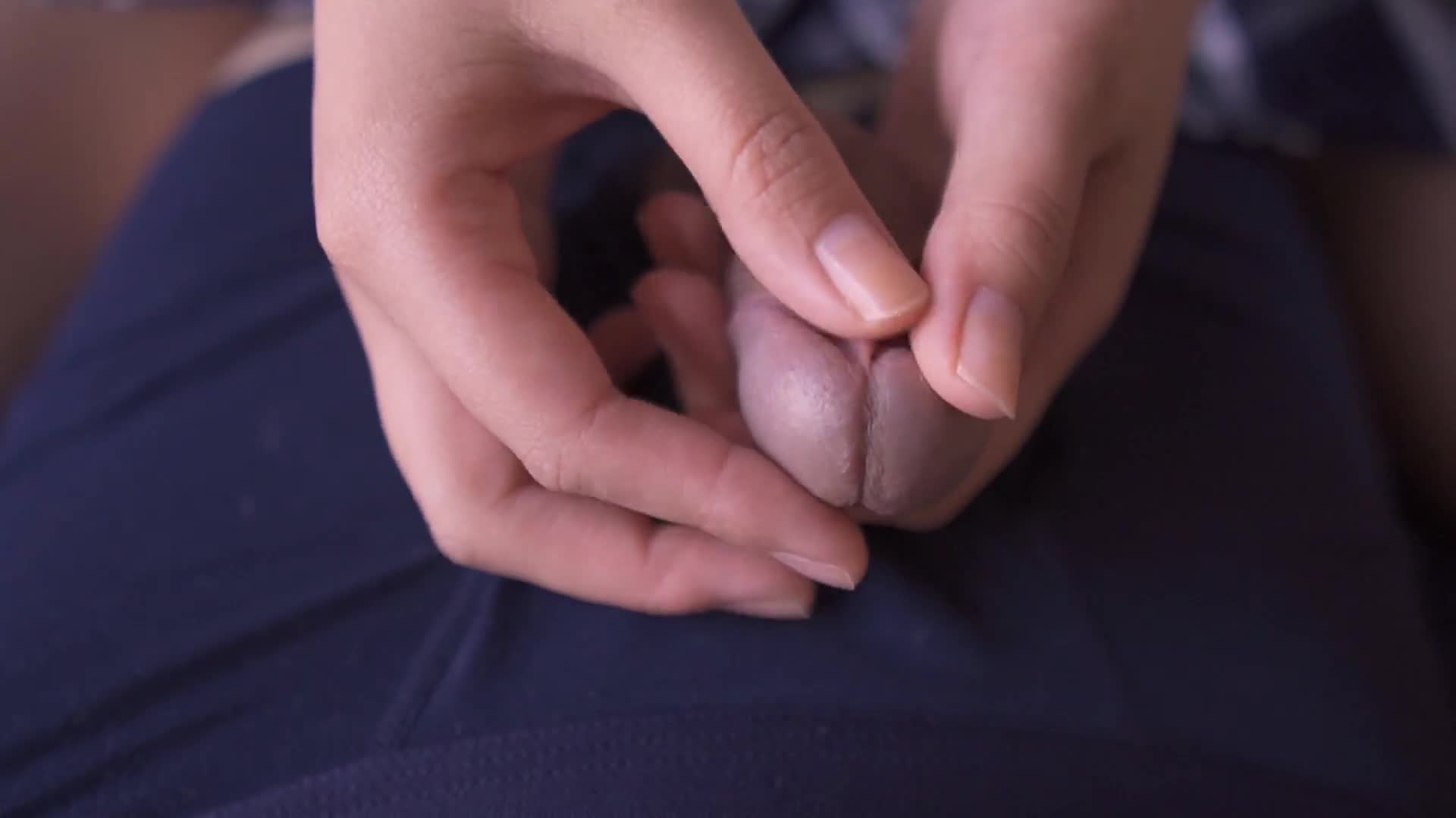 Asian Girl Licks Frenulum with her